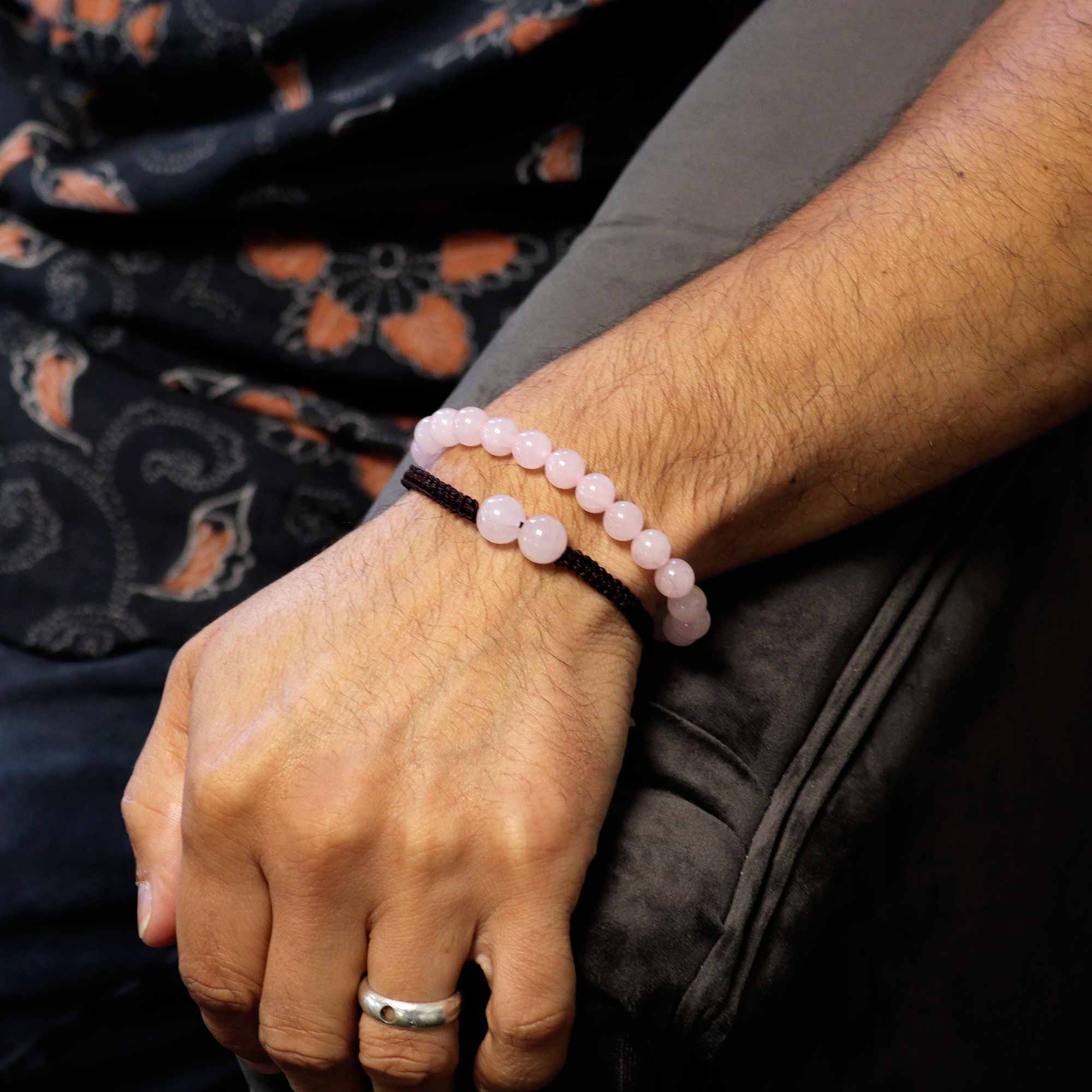 Double Power Bracelets- Rose Quartz