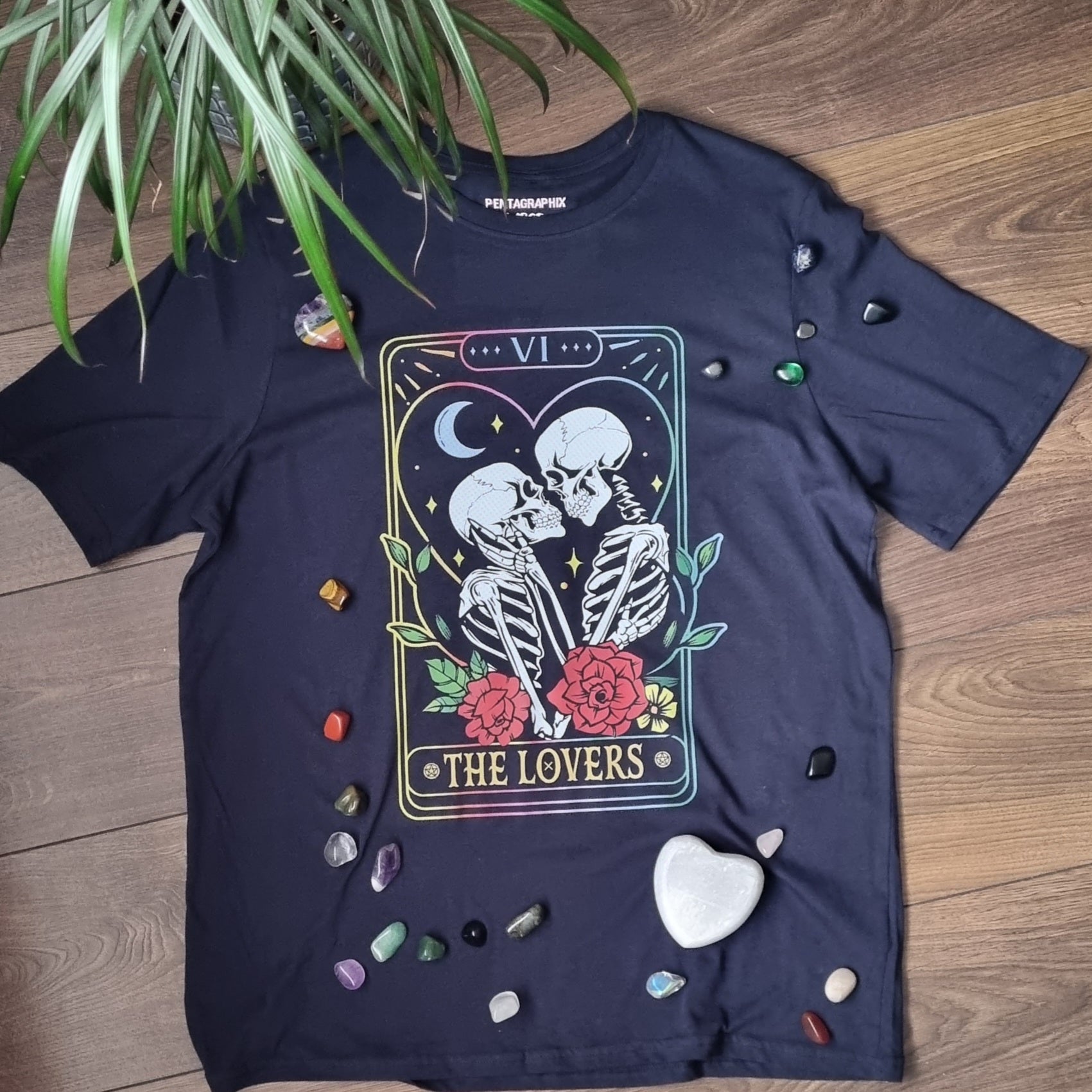 The Lovers T Shirt - Microdot Rainbow print