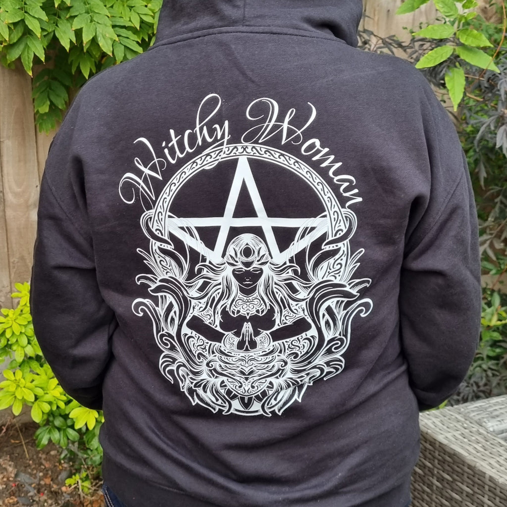 Witchy Woman Pouched Hoodie - Goddess Print