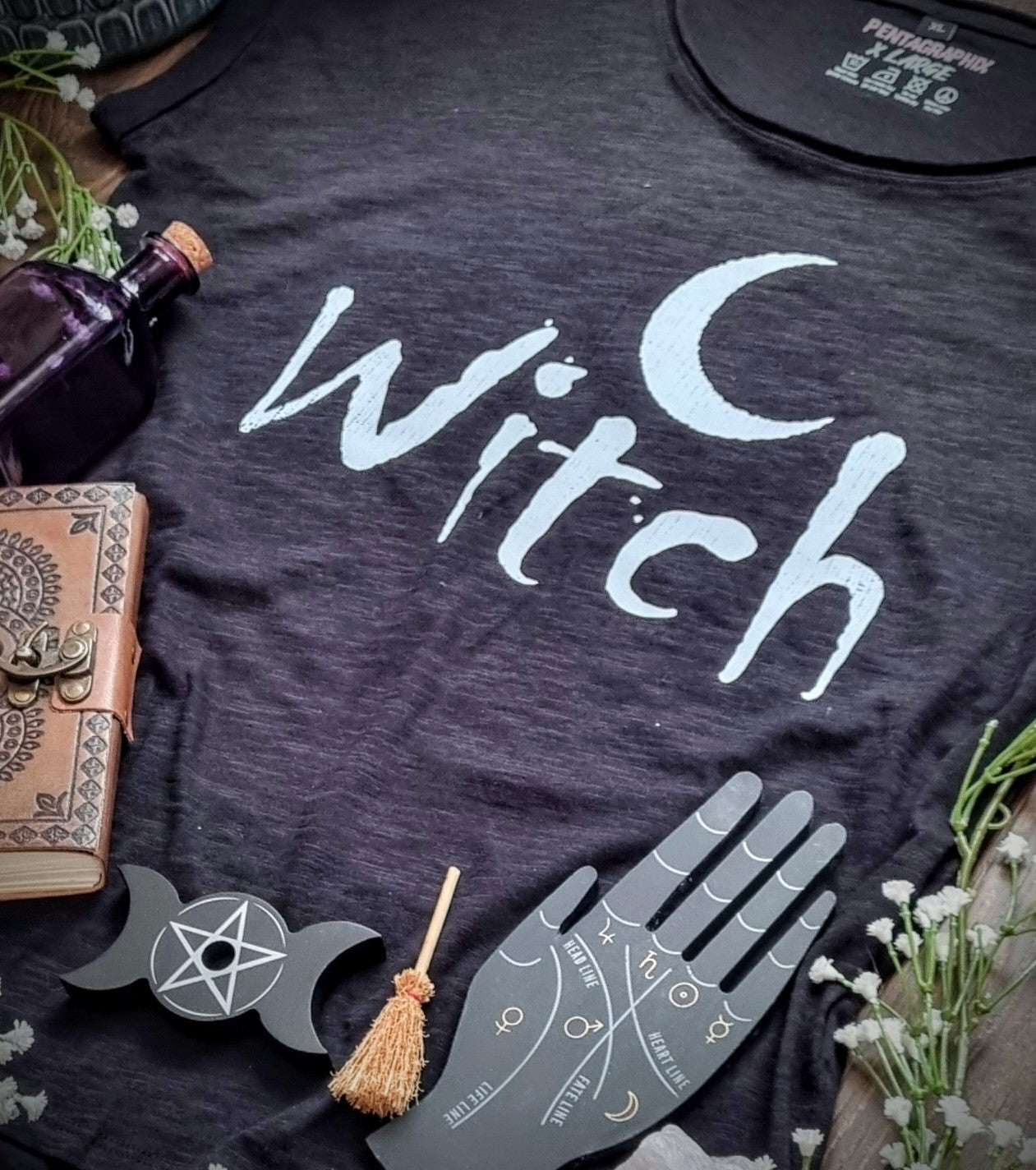Witch Rough Cut Long Slub Ladies Tee