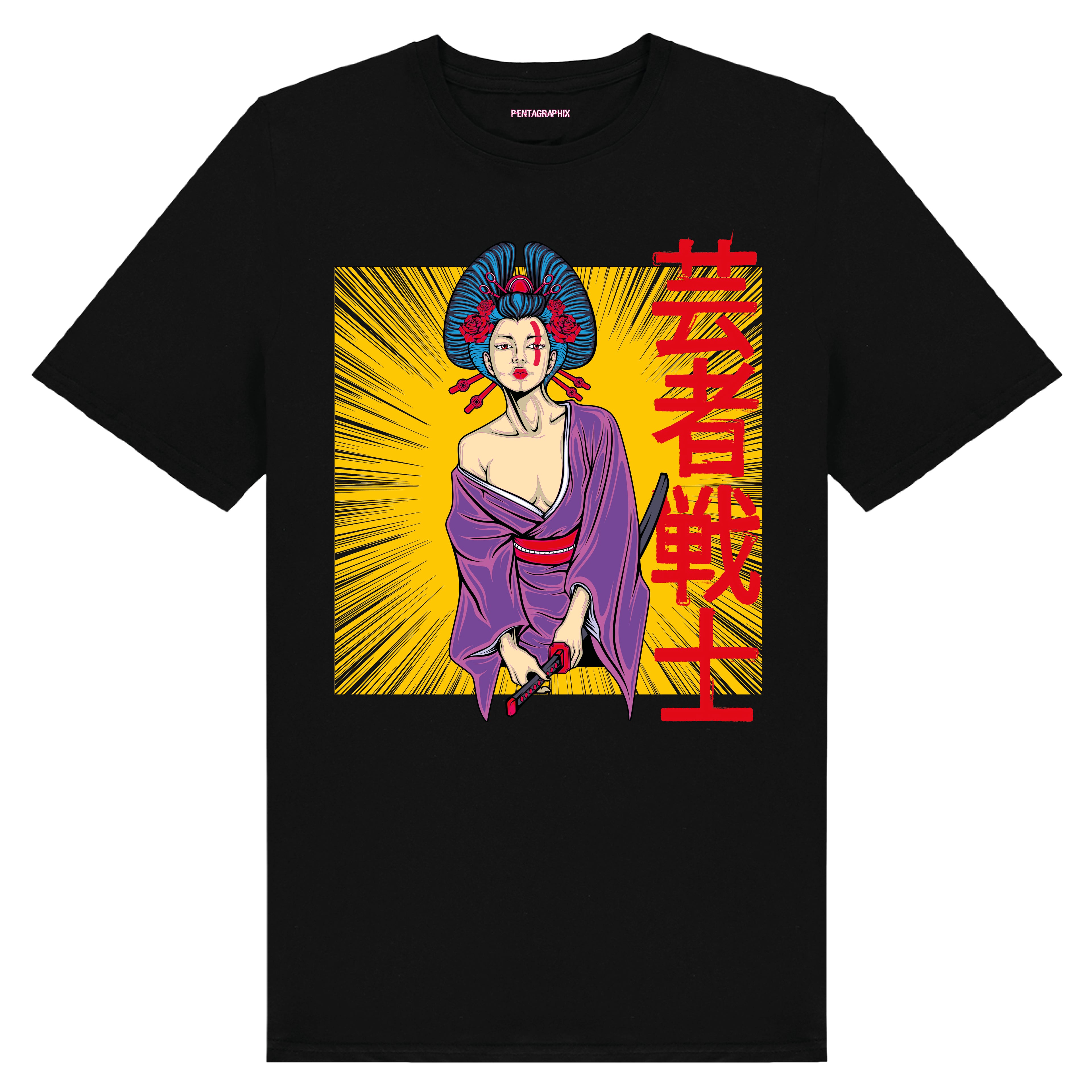 Geisha Warrior Cyberpunk Style T Shirt