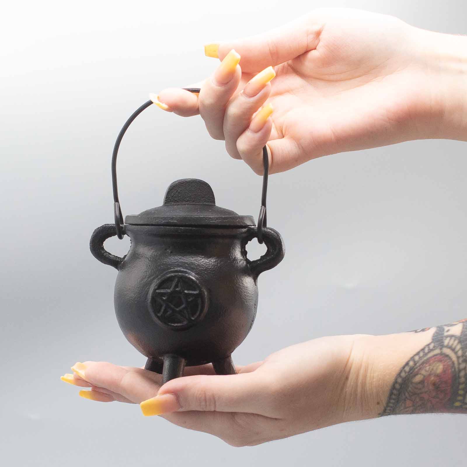 Cast Iron Cauldron with Pentagram