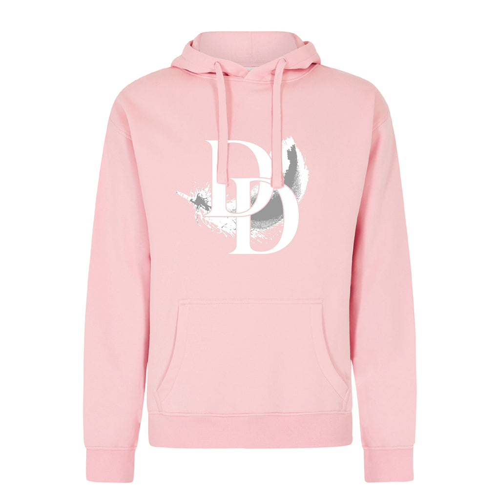 White Feather Pouched Hoodie