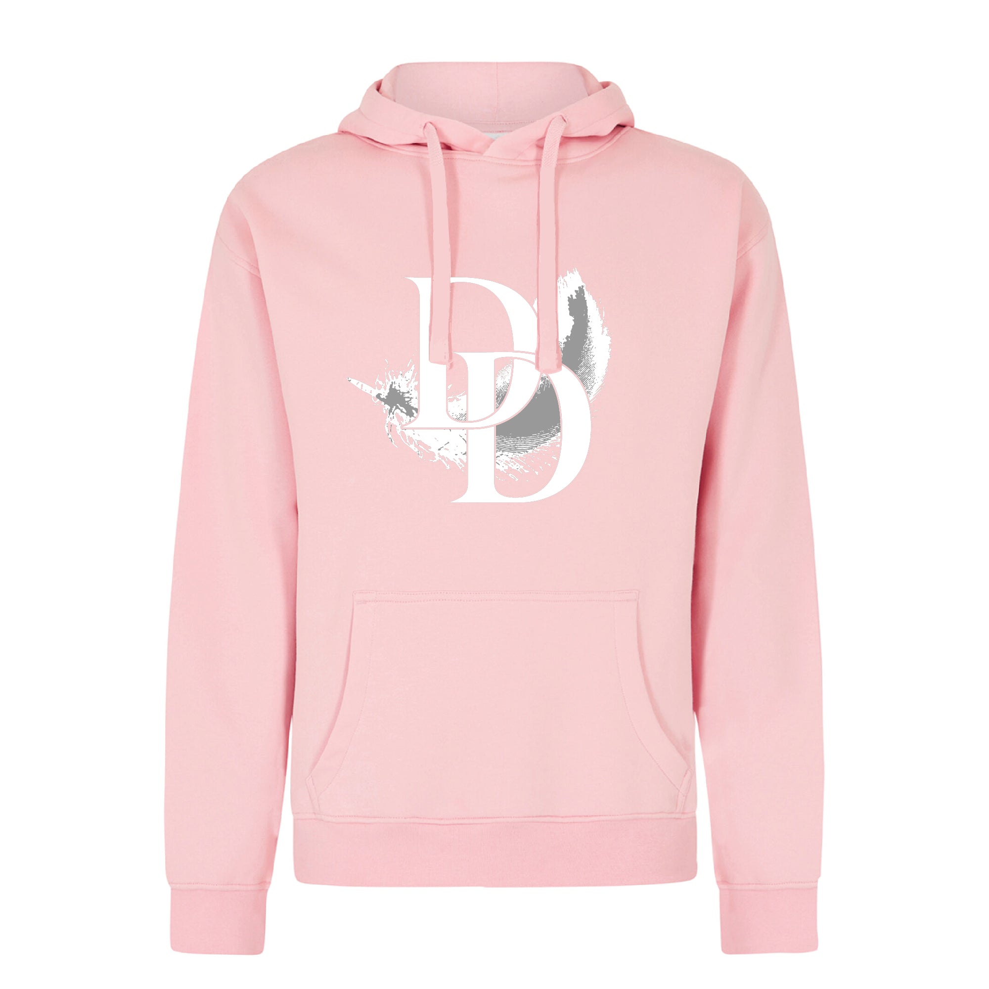 White Feather Pouched Hoodie