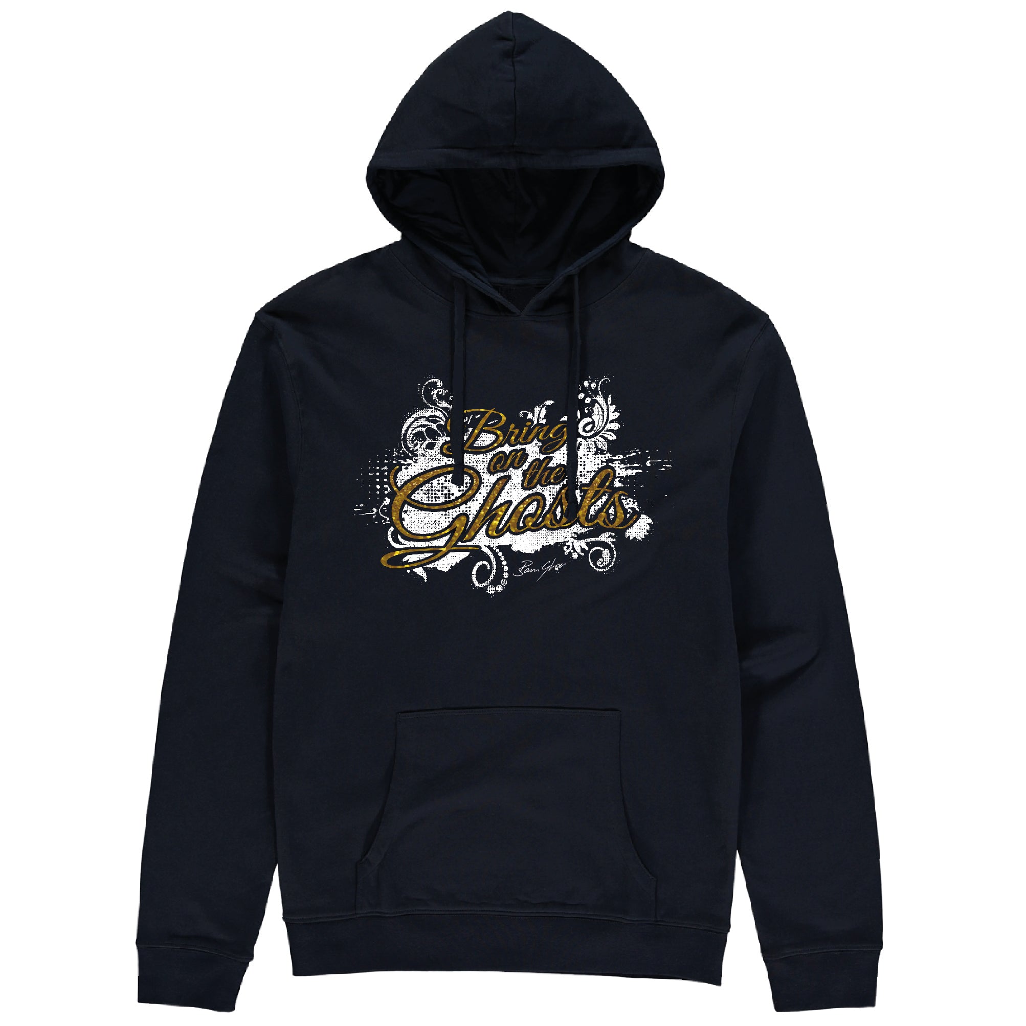 Bring On The Ghosts - Splash Motif - Glitter Print Hoodie