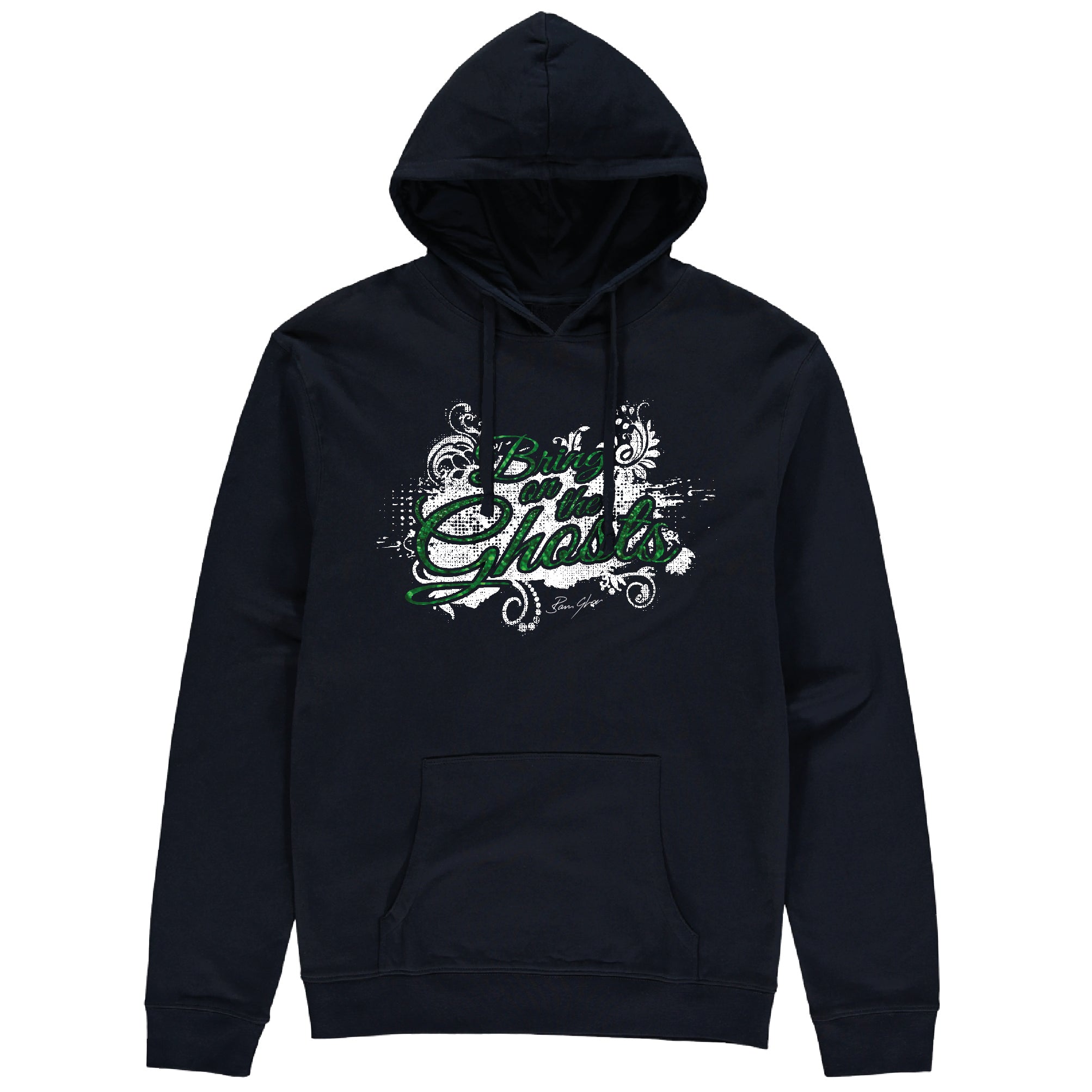 Bring On The Ghosts - Splash Motif - Glitter Print Hoodie