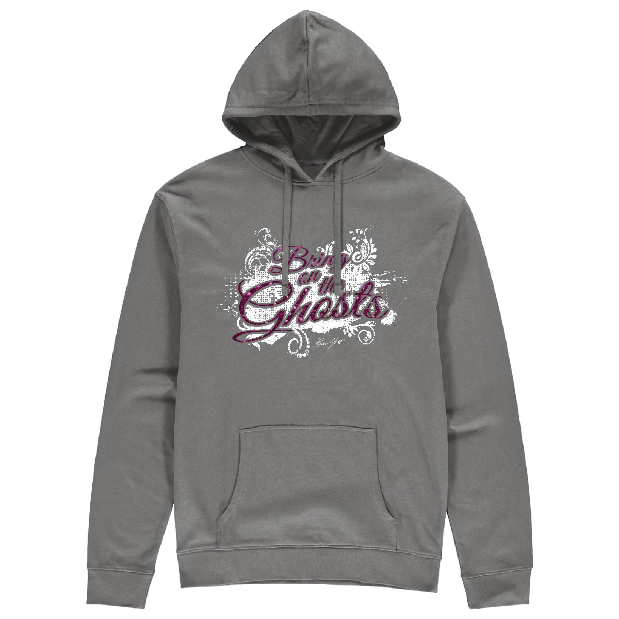 Bring On The Ghosts - Splash Motif - Glitter Print Hoodie