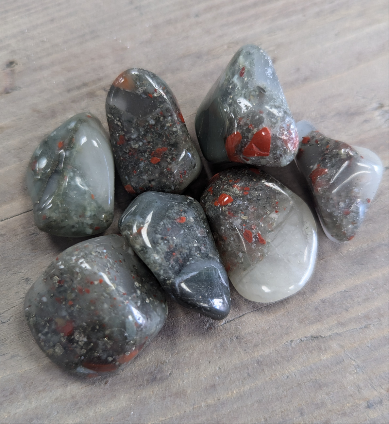 Medium African Tumble Stone - Bloodstone - Sephtonite