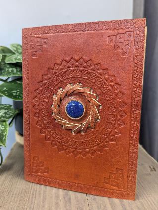 Leather Lapis Notebook (7x5")