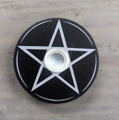 Pentagram spell candle holder