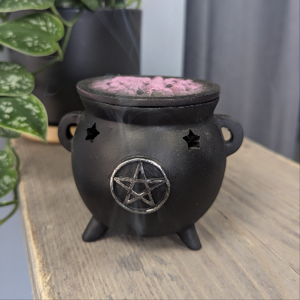 Pentagram Cauldron Incense Cone Burner