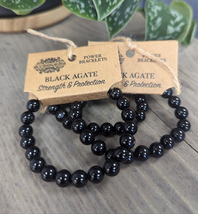 Power Bracelet - Black Agate