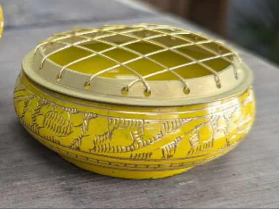 Chakra Charcoal Incense Jar - Solar Plexus