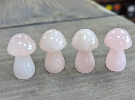 MAGICAL ROSE QUARTZ CRYSTAL MUSHROOM