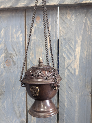 Copper Tibetan Incense Burner - Classic Hanging