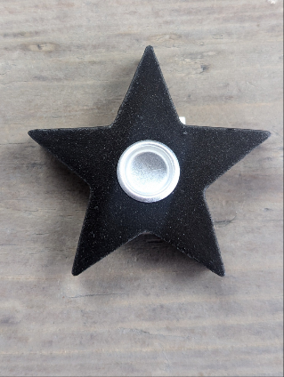 Black Star spell candle holder