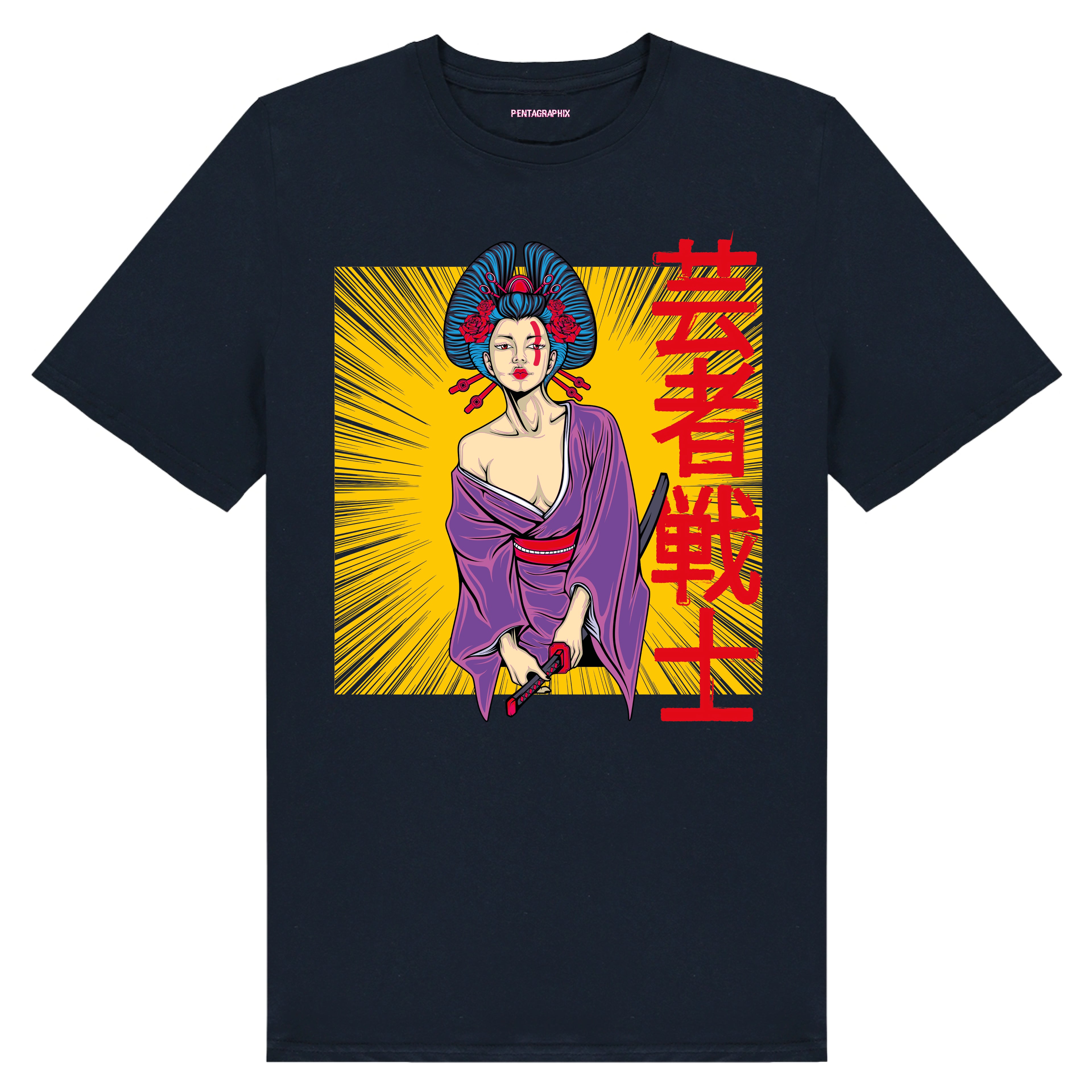 Geisha Warrior Cyberpunk Style T Shirt