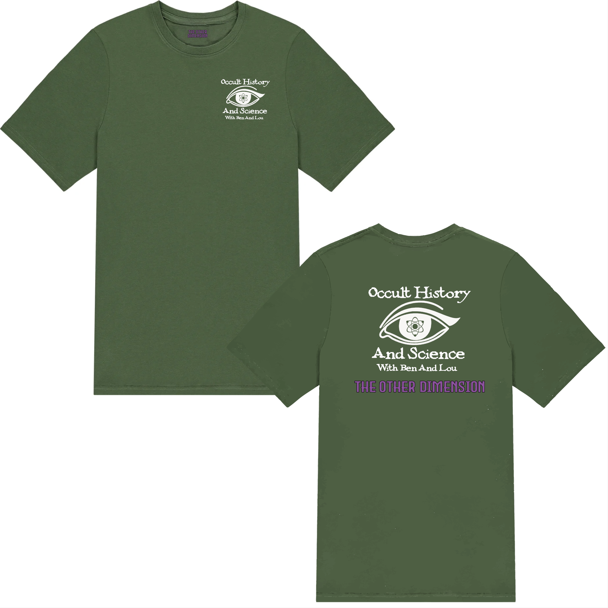 The Other Dimension - Occult History & Science - Front & Back Print T-Shirt