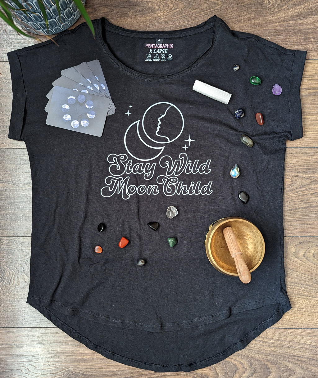 Stay Wild Moon Child Scoop Neck T Shirt