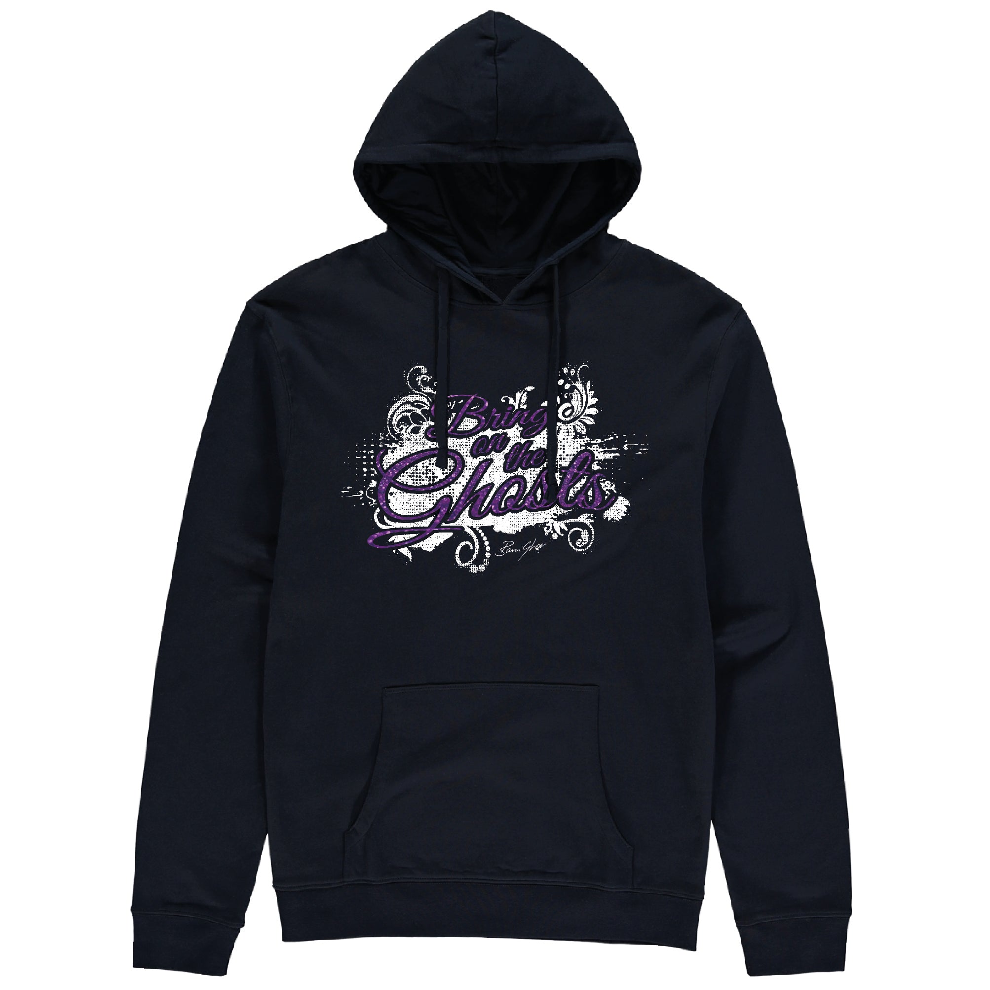 Bring On The Ghosts - Splash Motif - Glitter Print Hoodie