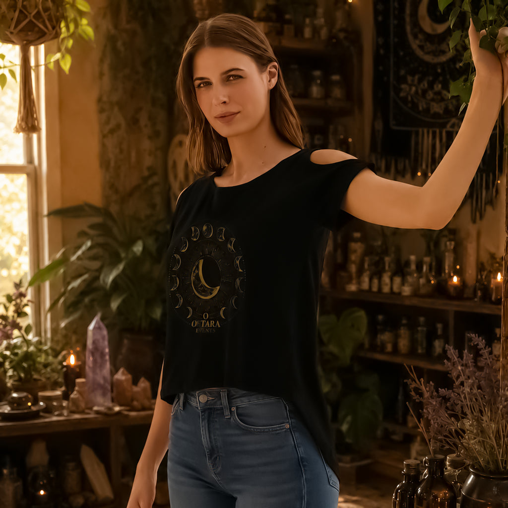 Ostara Events Open Shoulder T Shirt