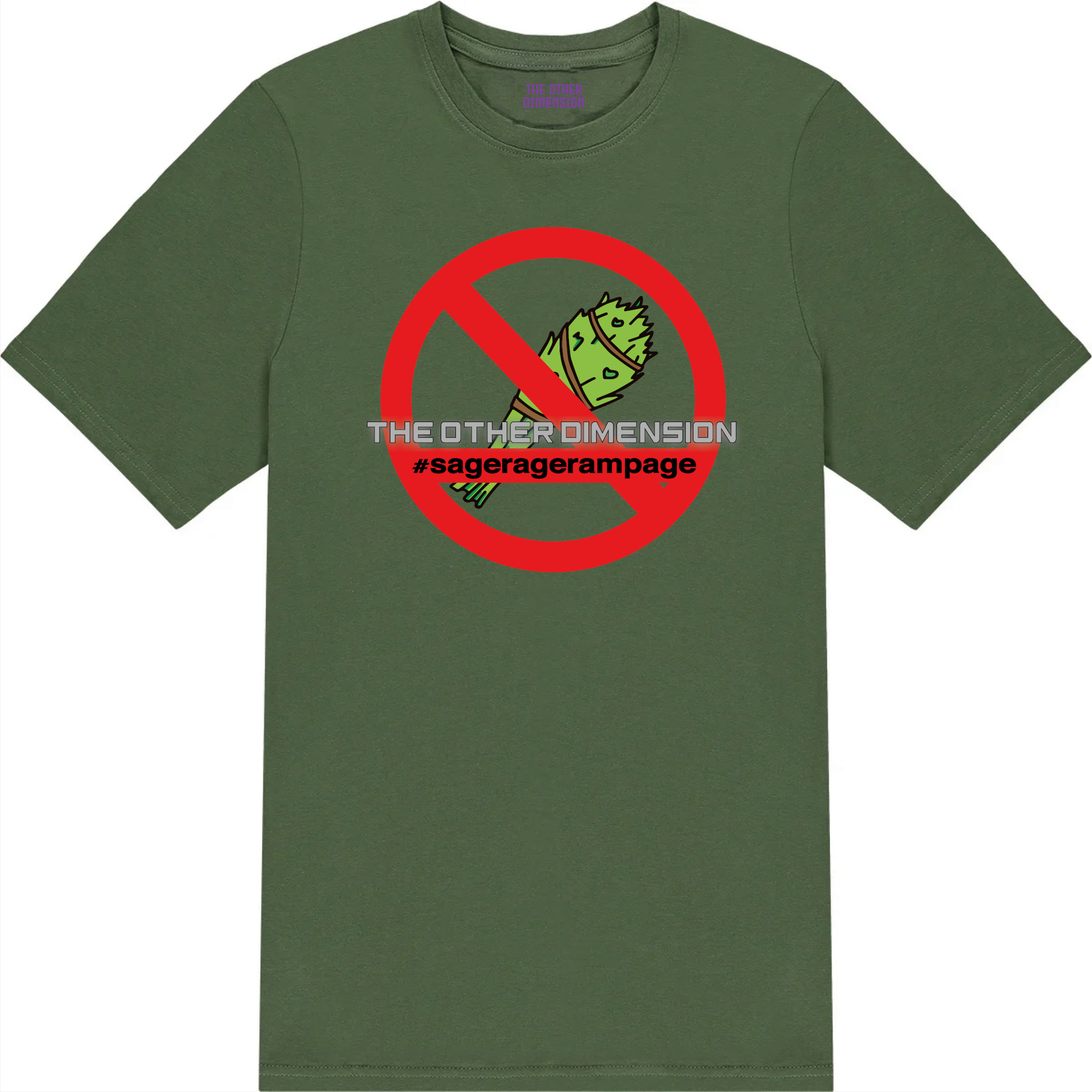 The Other Dimension - Sage Rage Rampage T-Shirt  (alternate design)