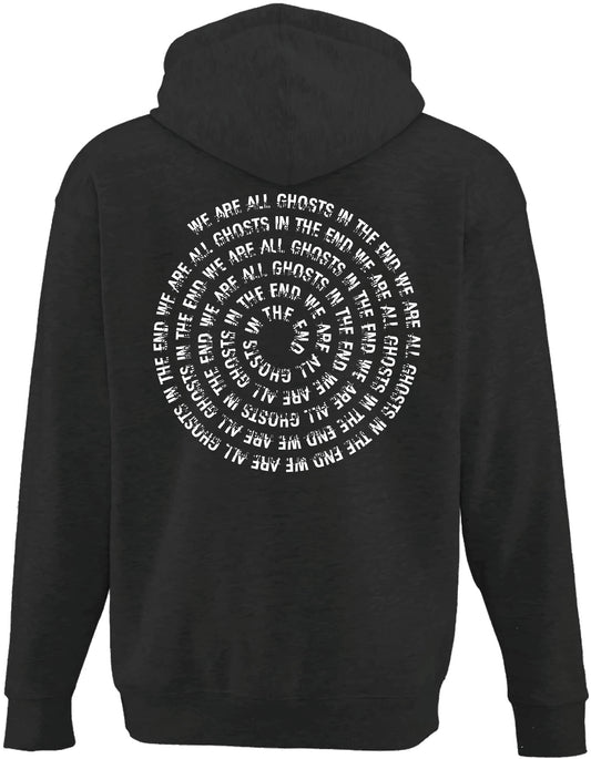 We Are All Ghosts In The End Zip Up Hoodie - Slogan Swirl