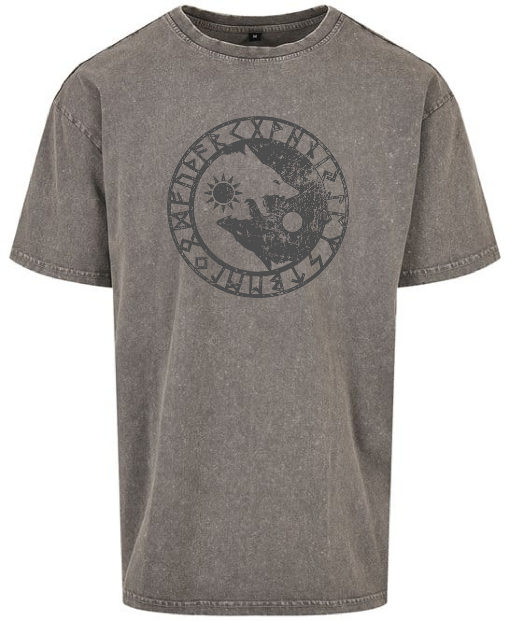 Ostara Events Odin's Wolves Acid Wash Heavy Tee