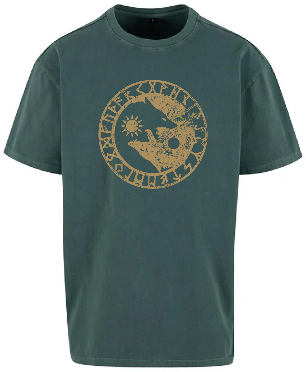 Ostara Events Odin's Wolves Acid Wash Heavy Tee