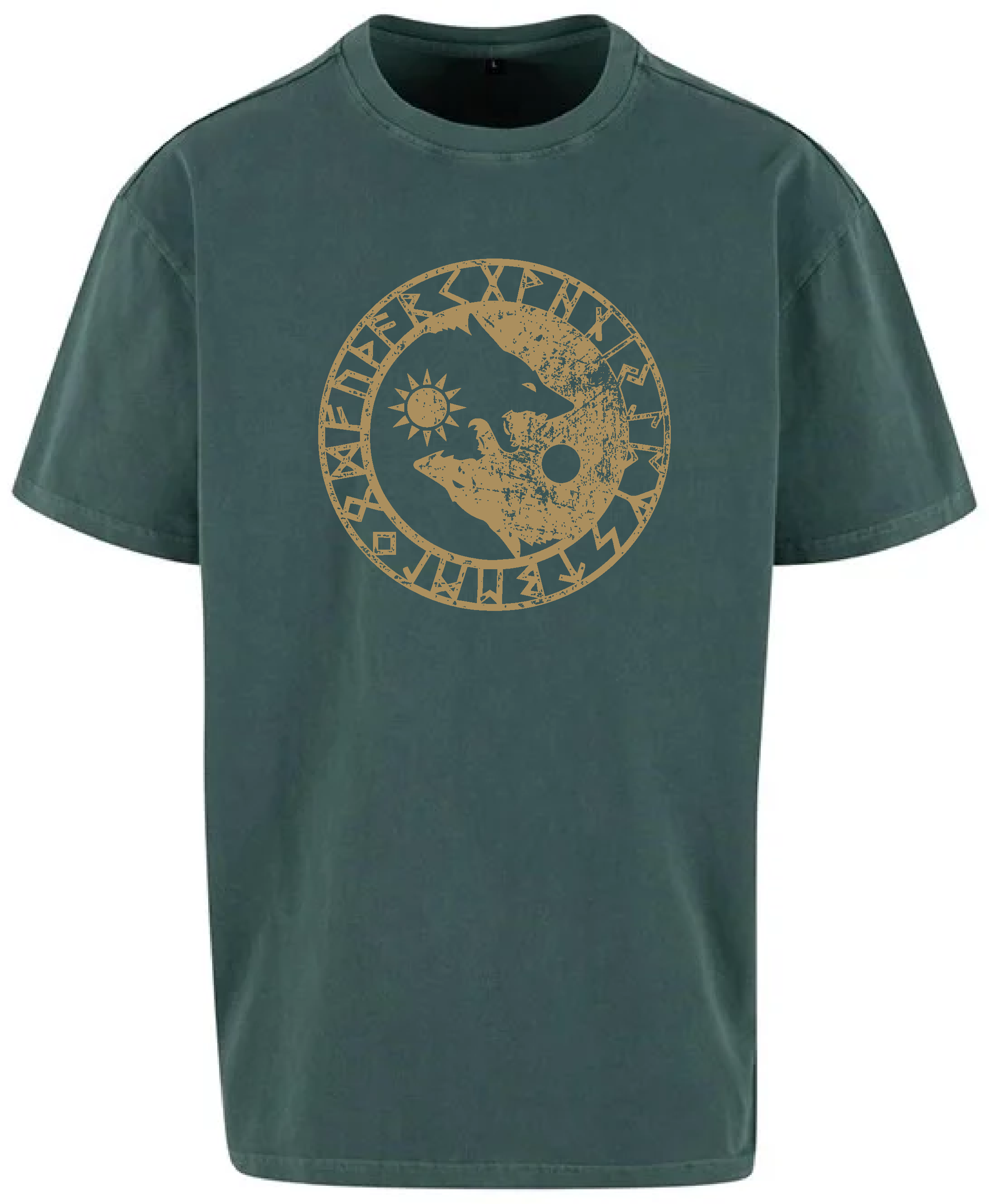 Ostara Events Odin's Wolves Acid Wash Heavy Tee