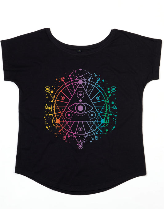 All Seeing Eye Scoop Neck T Shirt