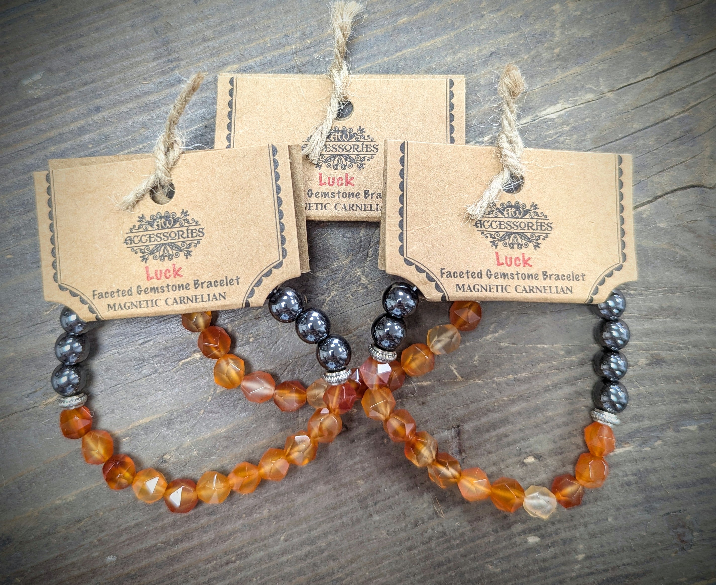 Magnetic Carnelian Bracelets