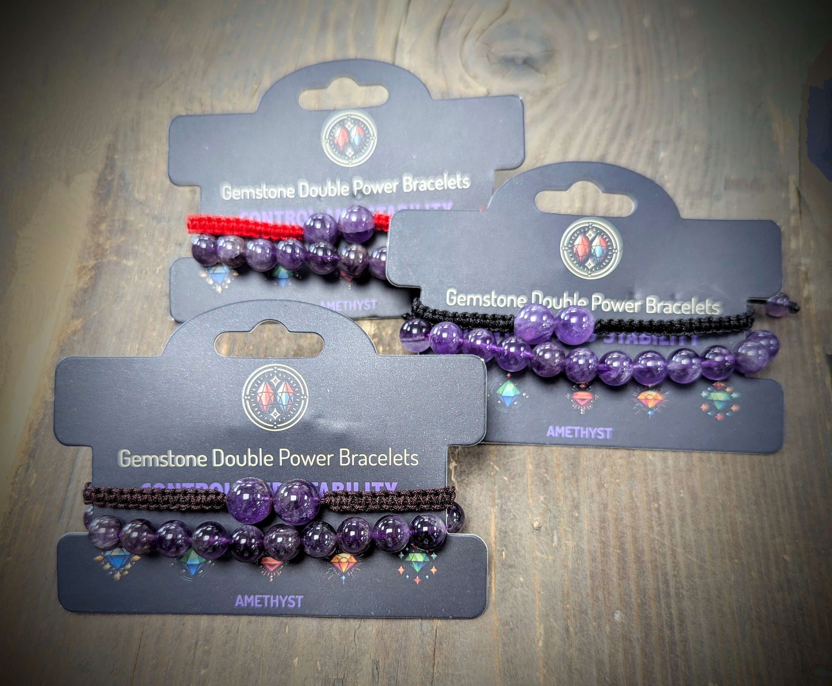 Double Power Bracelets- Amethyst
