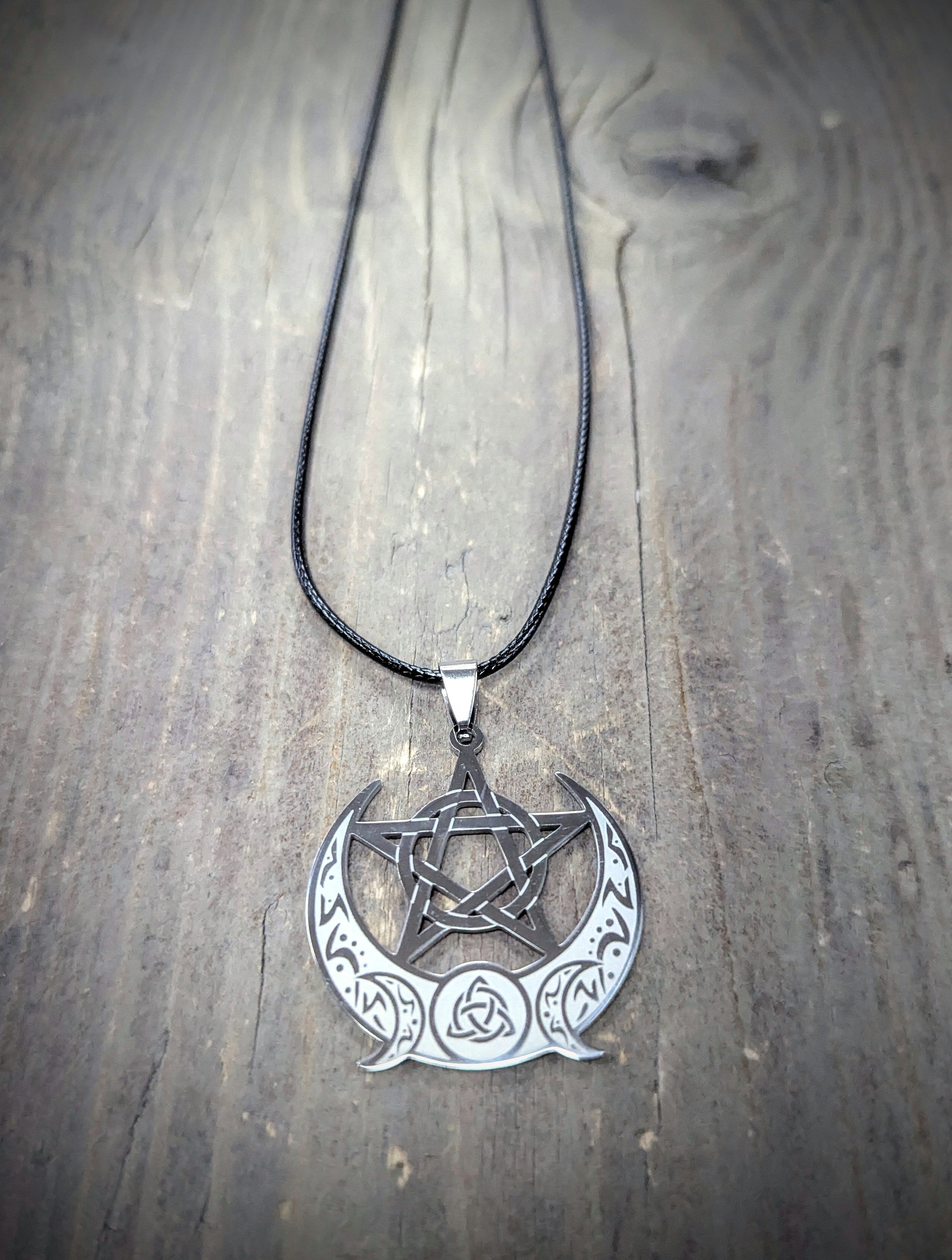 Pentagram Moon Necklace