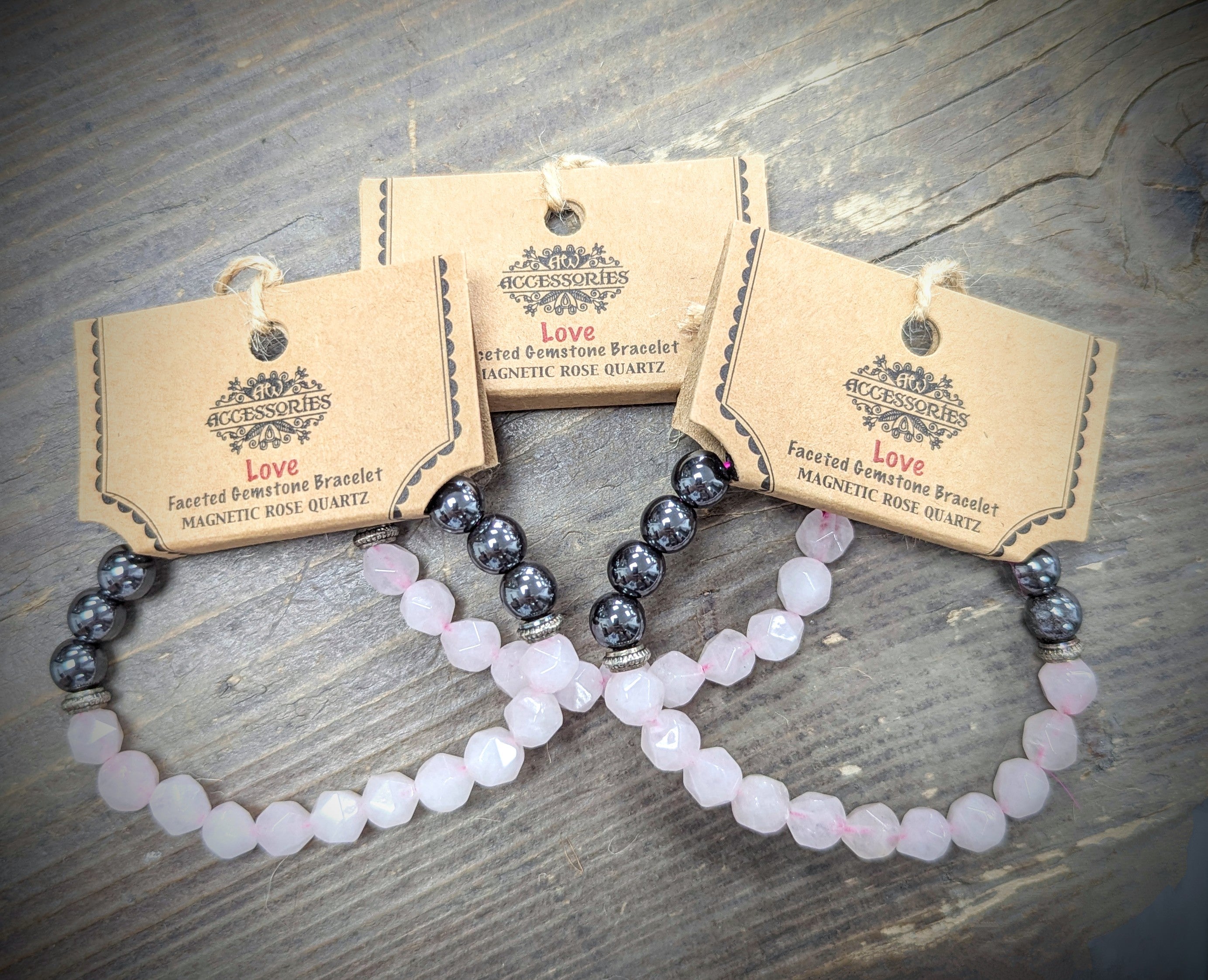 Magnetic Rose Quartz Bracelet