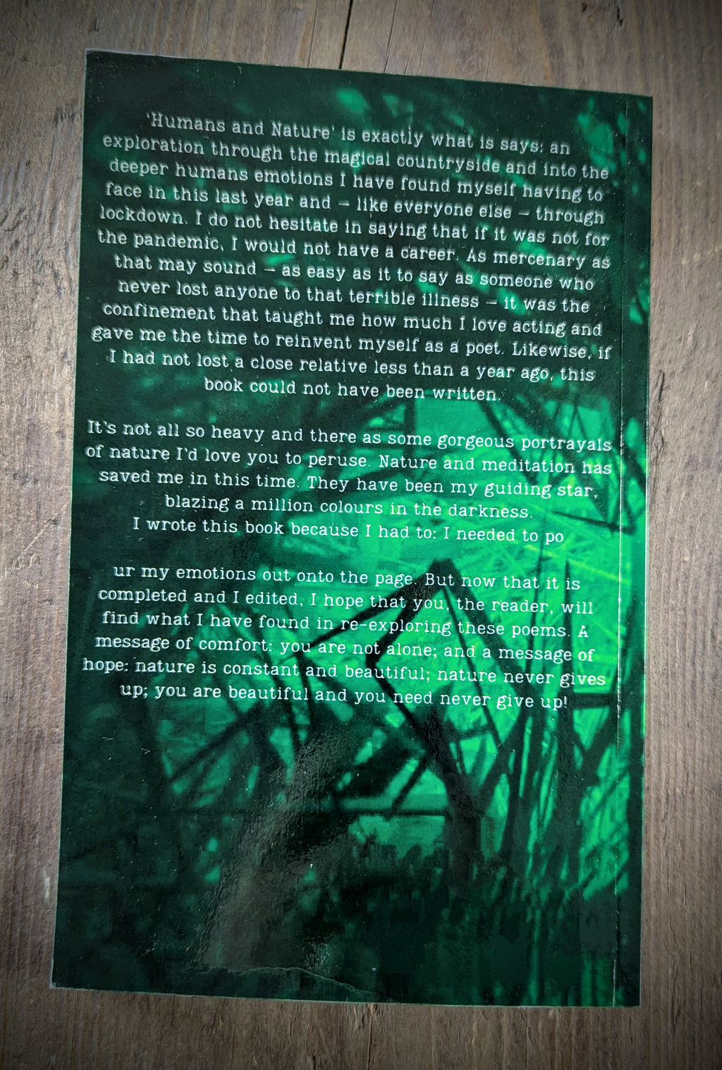 Humans and Nature.. my second poetry collection