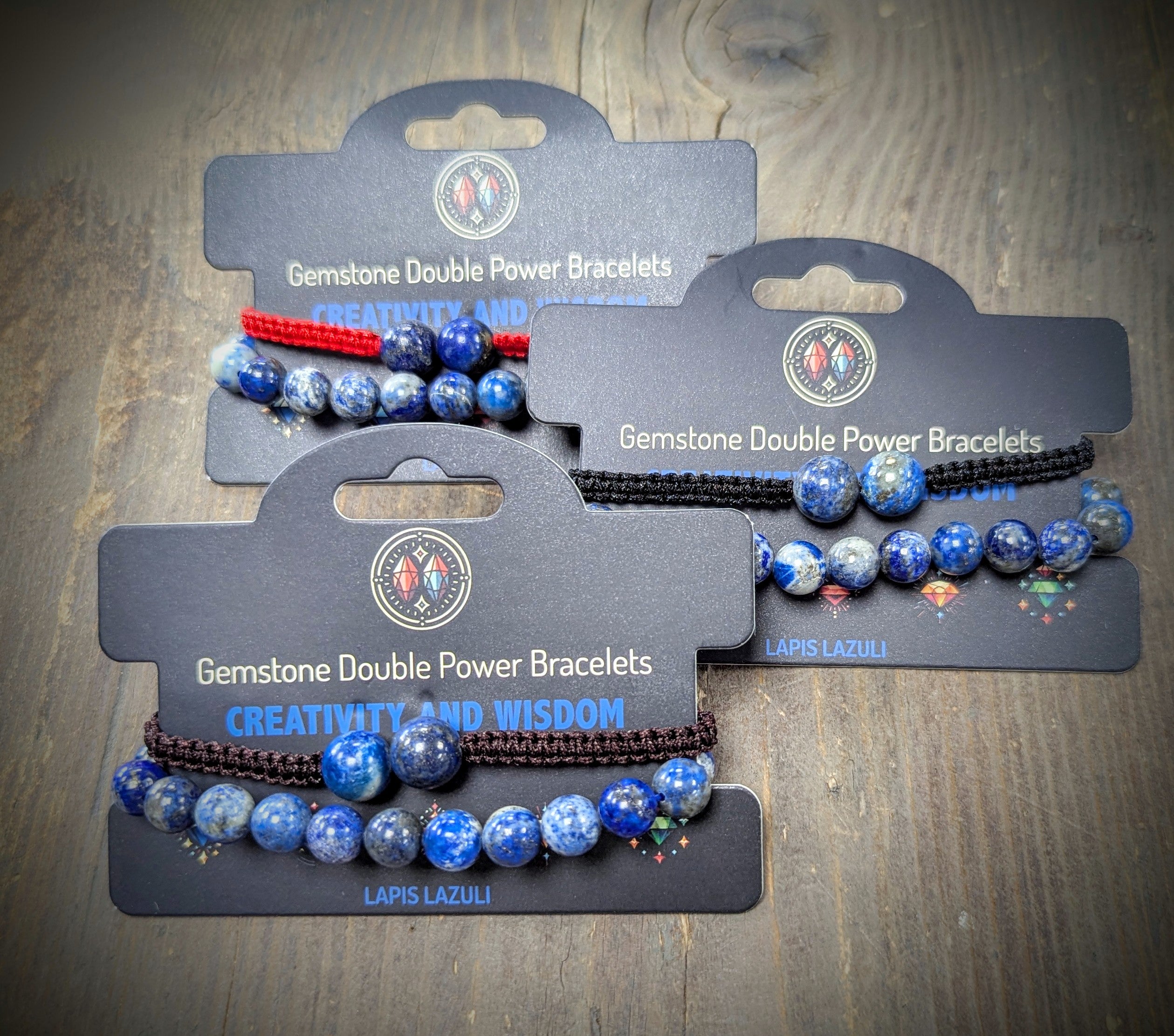 Double Power Bracelets- Lapis Lazuli