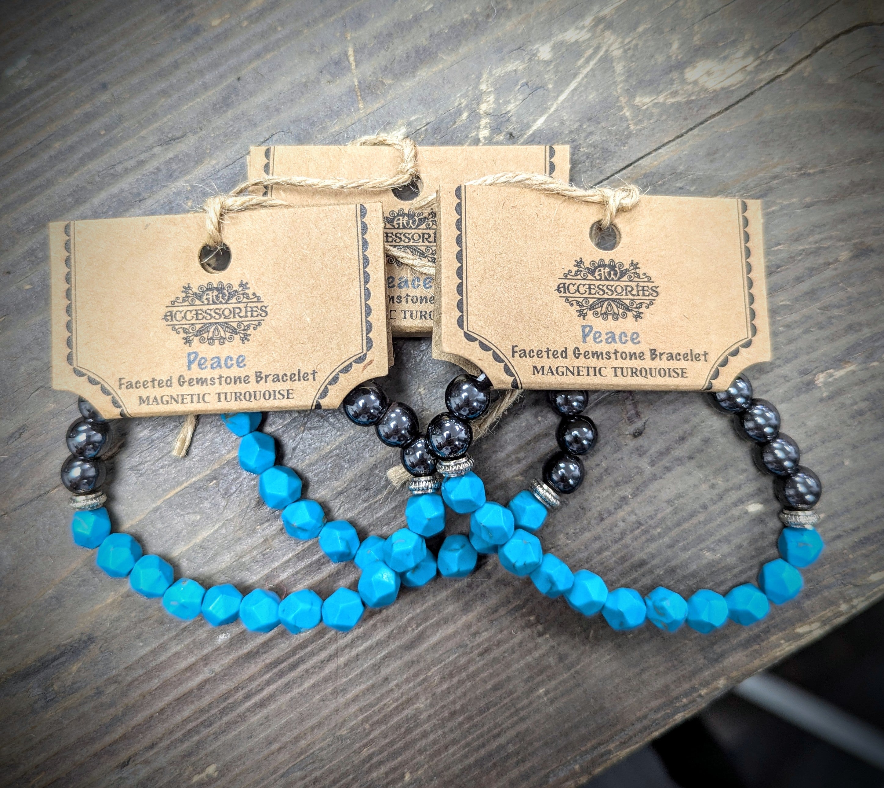 Magnetic Turquoise Howlite Bracelet