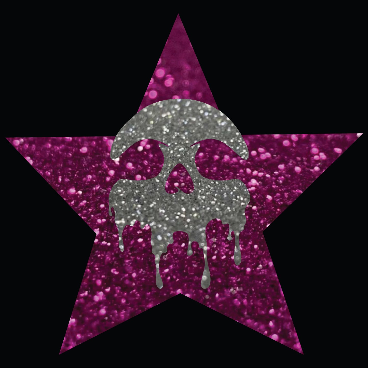 Star Skull Glitter T-Shirt