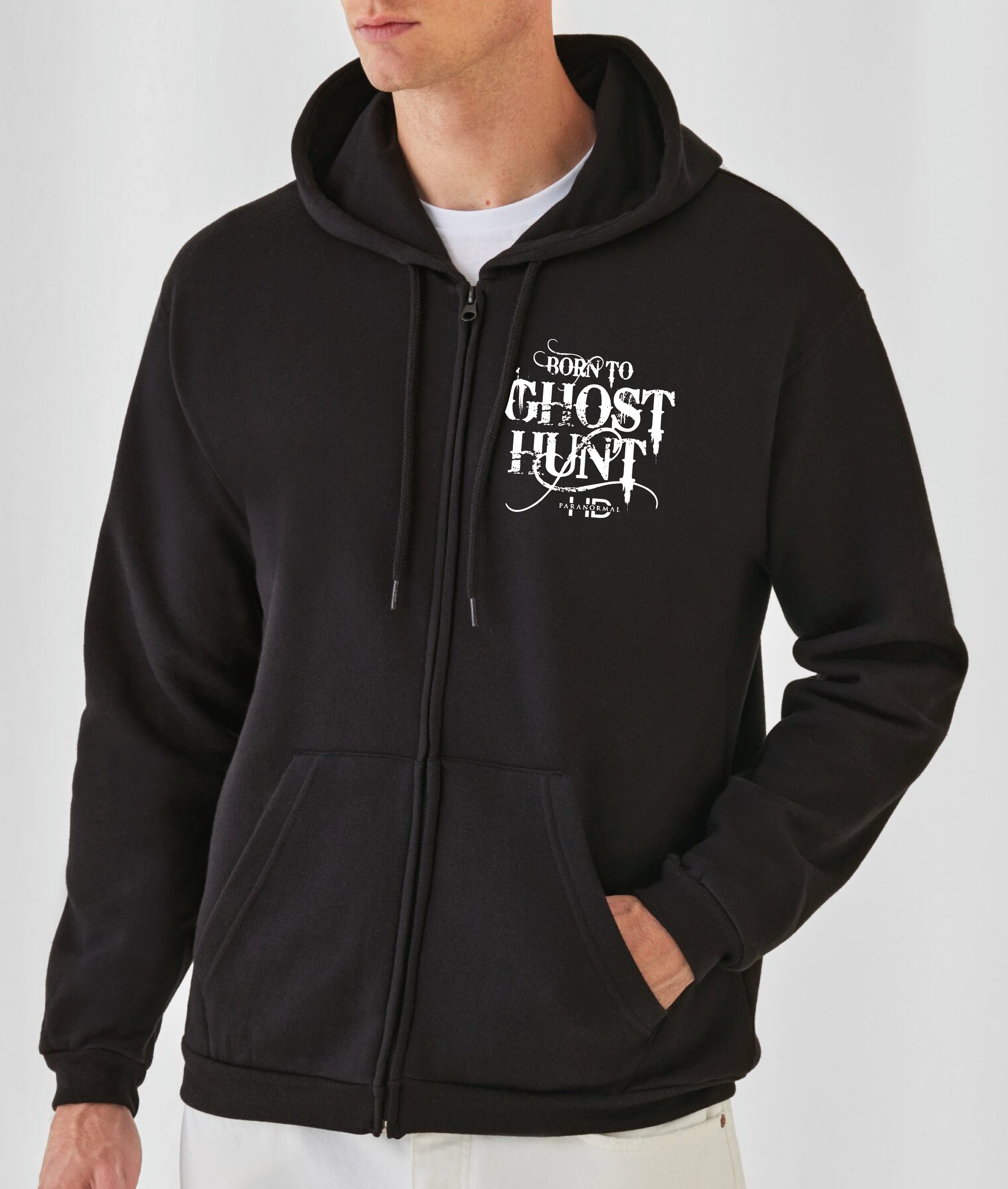 Born To Ghost Hunt Zip Up Hoodie Pentagraphix Designs